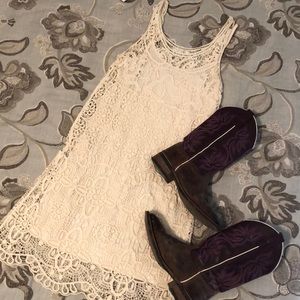 Lauren Conrad white lace dress
